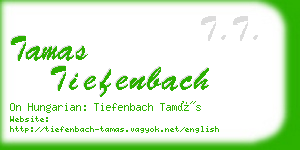 tamas tiefenbach business card